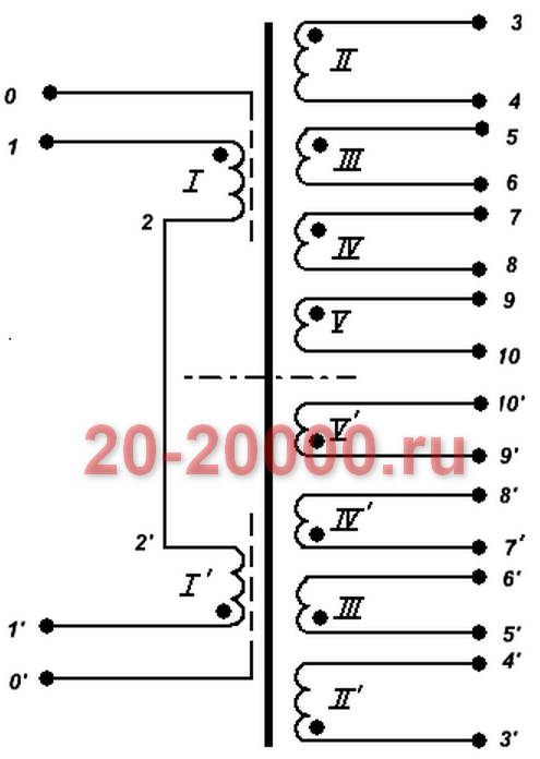 Трансформатор тс 200к схема подключения